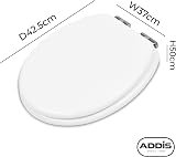 Addis Oval Soft Close Toilet Seat White Quick Release Adjustable Universal Fix view 6