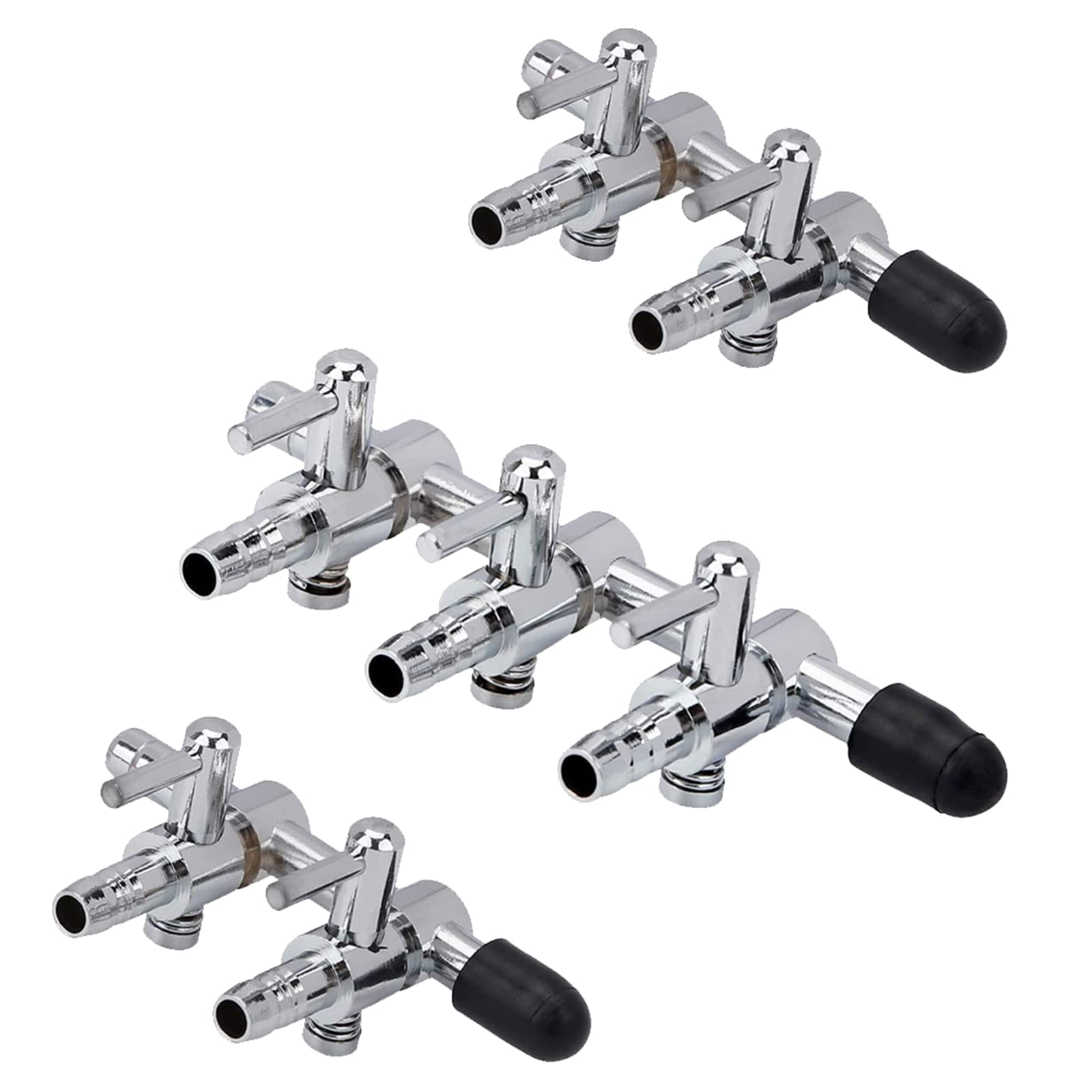 WanFengXue 3Pcs Aquarium Air Flow Splitter Chromium Copper Distributor 2 Way and 3 Way for Fish Tank Air Flow Control Easy Installation Fish Tank Aeration Supplies Fitting