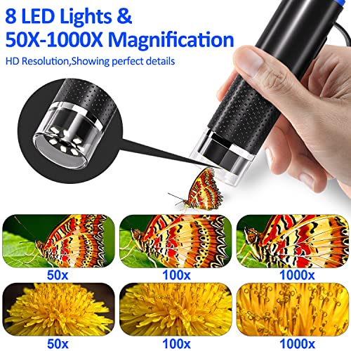 Wireless Digital Microscope, SKYBASIC 50X1000X Magnification WiFi USB