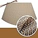 SHACOS 4 PCS Wedge Placemats for Round Tables Heat Resistant Table Mats Placemats Washable (4, Black White Gold)