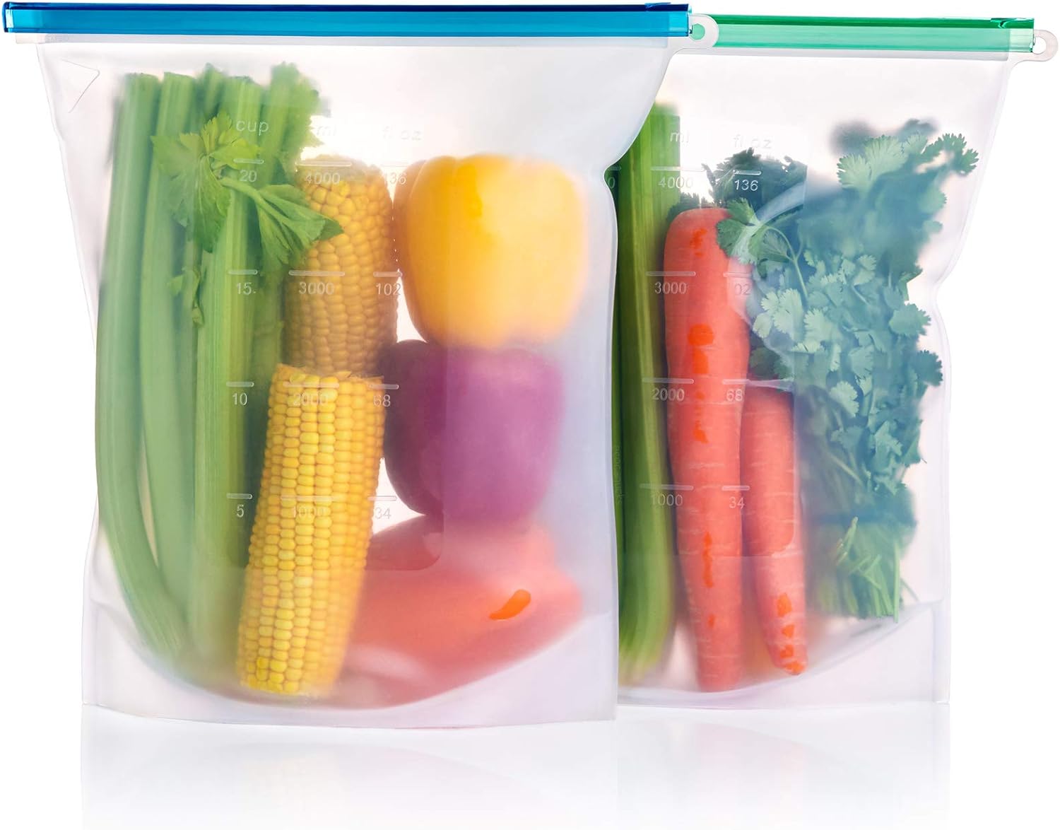 EcoCanucks Reusable Silicone Bags Sandwich, Sous Vide, Liquid, Snack