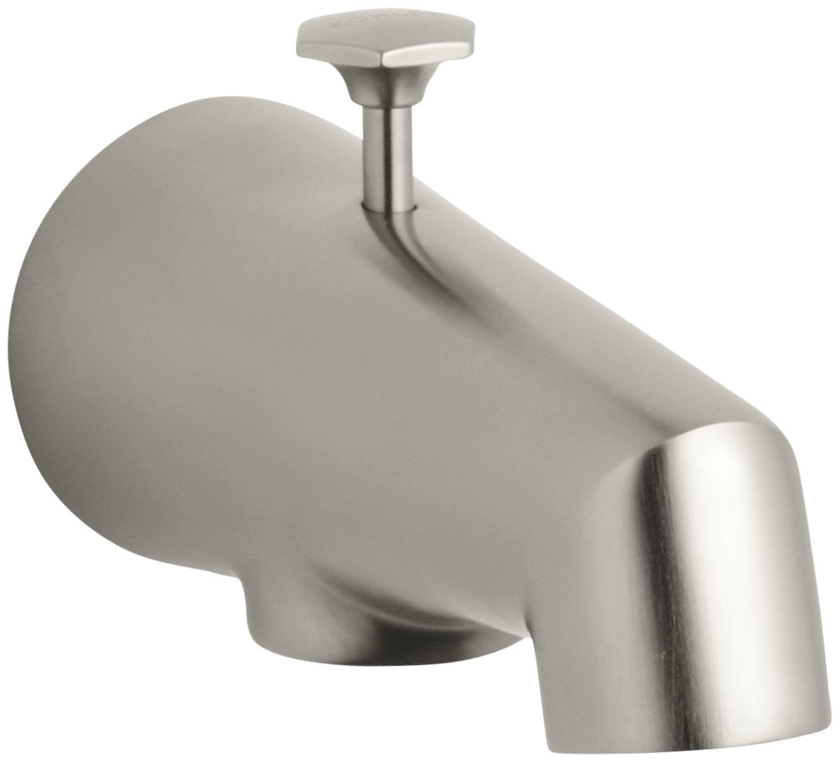 KOHLER K6855BN Standard Diverter Bath Spout, Vibrant Brushed Nickel