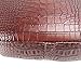 Oumurs Alligator Synthetic Leather Suction Cup Passenger Pillion Pad Seat Rectangle Cushion Pad for Harley Sporster XL 883 1200 Chopper Bobber Dyna Touring (6 Suction Cup Brown)