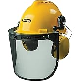 Oregon Chainsaw Safety Protective Helmet with Visor Combo Set, Yellow