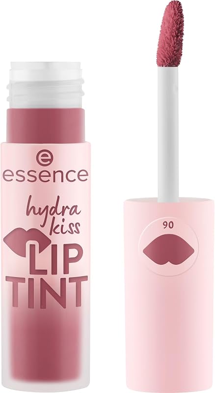 essence hydra kiss LIP TINT, Lippenstift, Nr. 06, Rot, langanhaltend, Färbeeffekt, natürlich, glänzend, vegan, ohne Parabene, ohne Mikroplastikpartikel, Nanopartikel frei, 1er Pack (4ml)