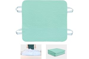 AGOOLIIU 2 Pack Bed Pads for Incontinence Washable Reusable Mattress Pad Waterproof with 4 Convenient Handles Bed Pads for Incontinence Person 36” × 34” Inch