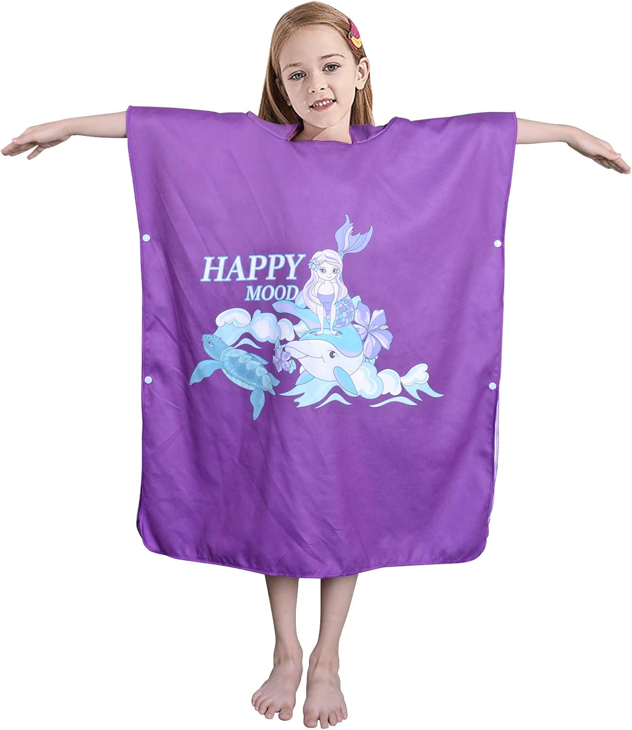 Kids Beach Towel Boys Girls Bathrobe with Hooded Bath Towel 100 Cotton