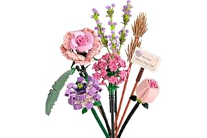 OSDUE Mini Bricks Flower Bouquet Building Sets, Artificial Flowers, DIY Unique Decoration Home, 547 Pieces Botanical Collection for Girl for Gift, Valentine Gift, NOT Compatible with Lego