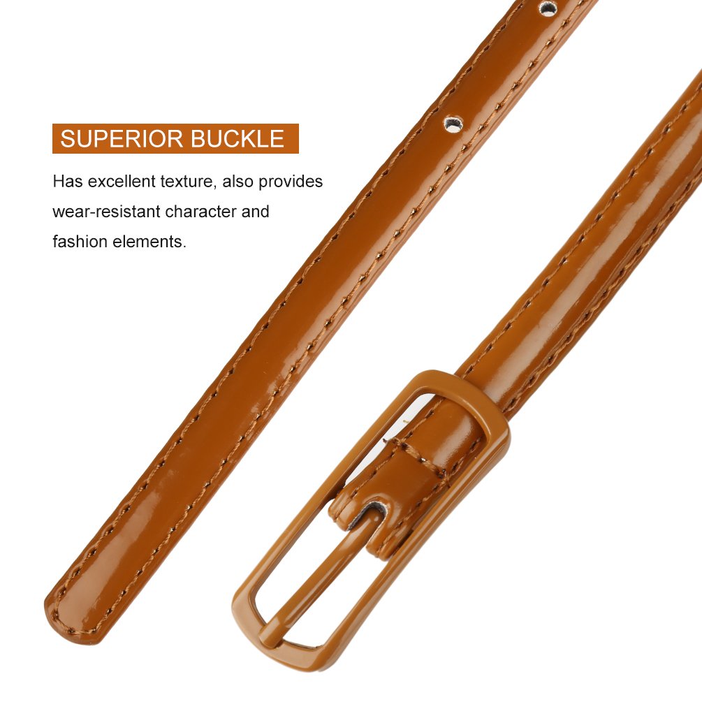 VBIGER Femmes Ceinture Fine Élégant en Cuir PU Ceinture Réglable Pour Les Robe Chemisier Jupe, 2 Pcs