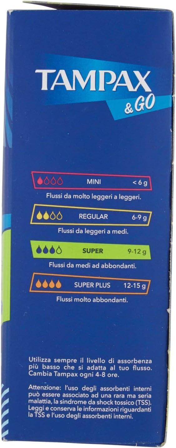 Tampax &Go Super x18 Tampons, 18 Unità (Confezione da 1) - Image 3