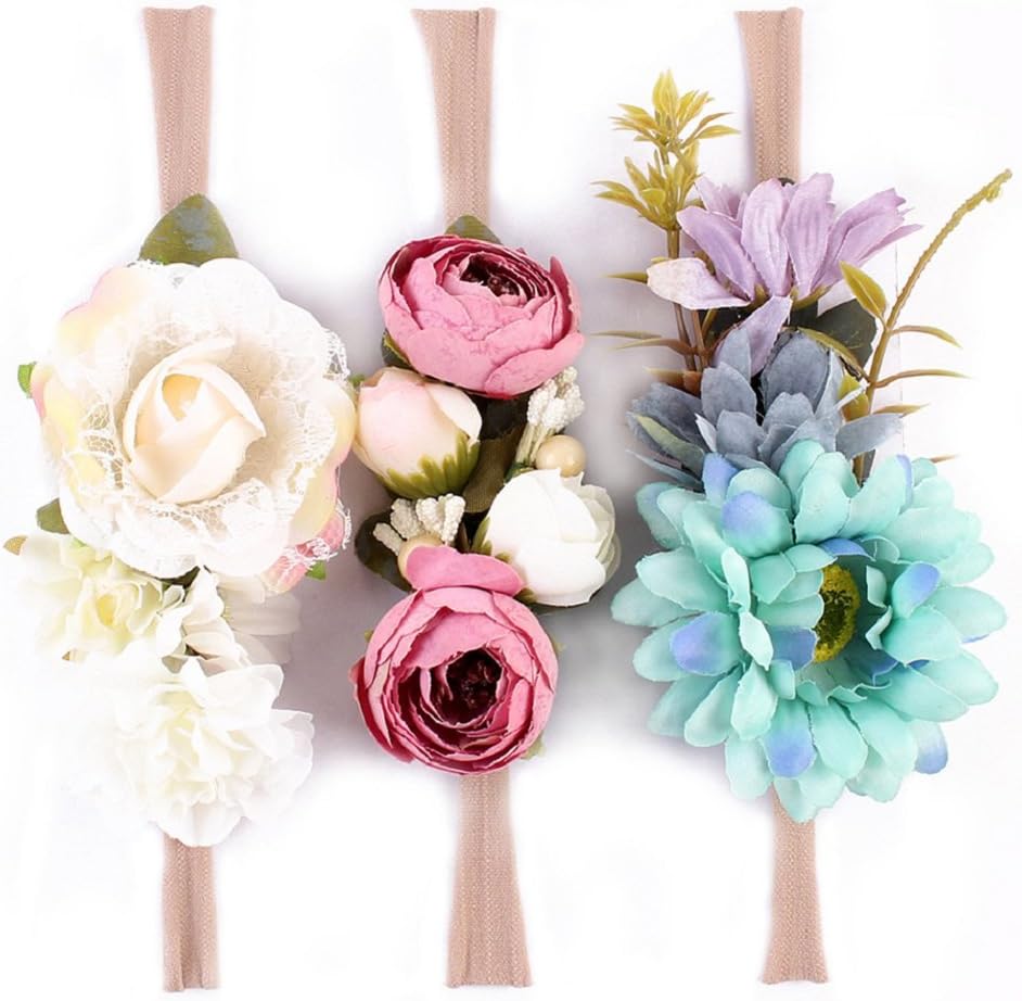Friended 3 Bandeaux Boho Fleur Artificielle Pour Bebe Fille Nouveau Ne Accessoires Cheveux Bandeaux Accessoires Mosquitocontrolequipment Com