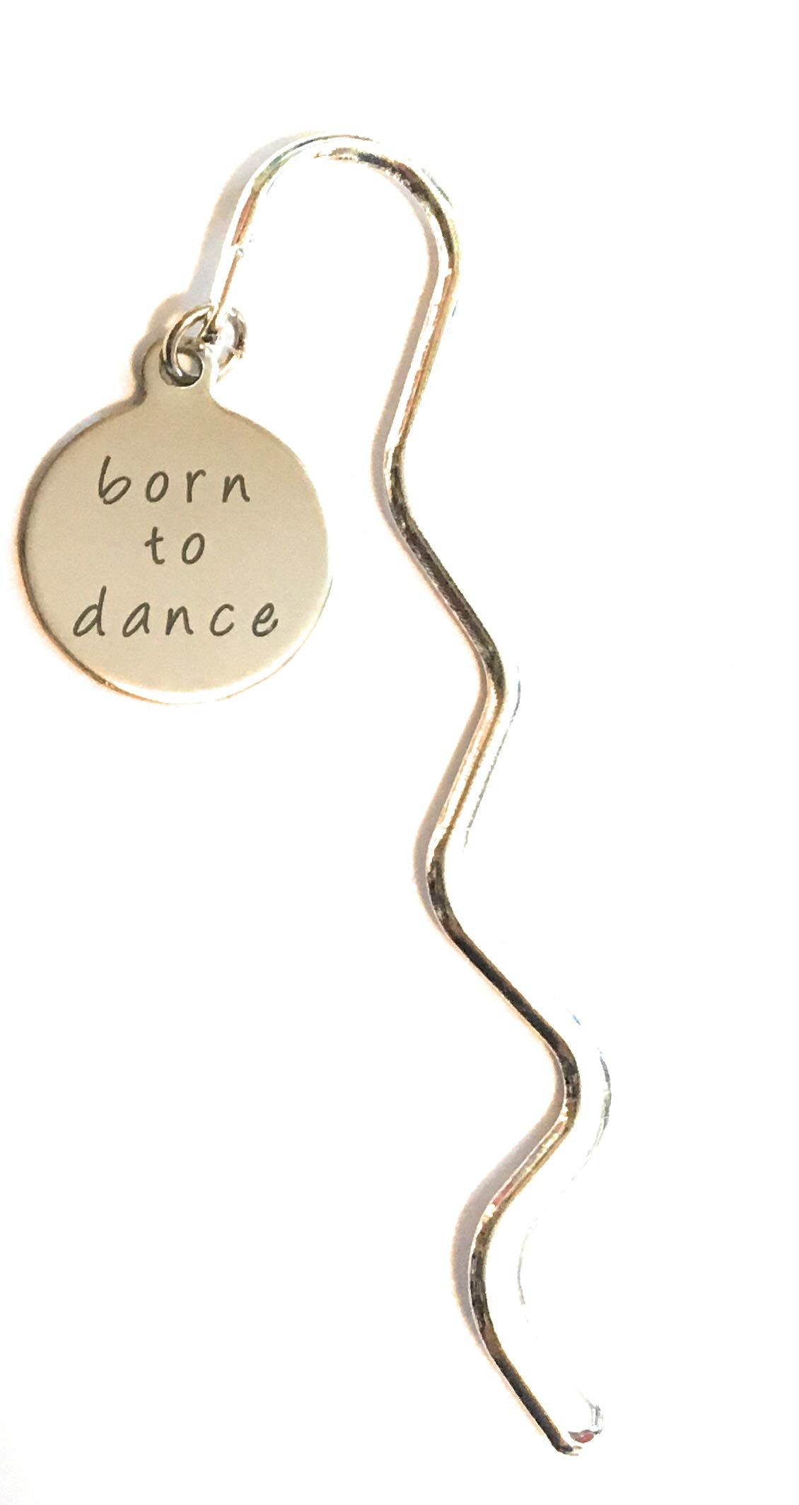 FizzyButton Gifts Born to Dance Stainless Steel Disc Mini Bookmark in Organza Gift Bag