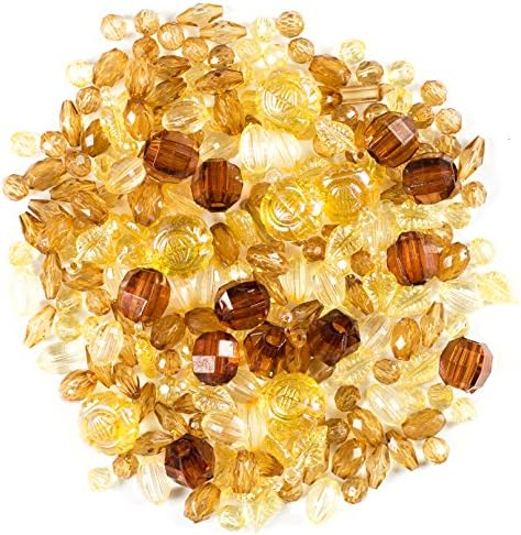 Brown Acrylic Bead Mix - 50g