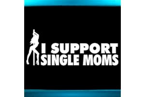 ASTUTE GRACE I Support Single Moms Bumper Sticker Decal for Car, Truck, Window, Laptop| White | 8.5"x3.5"| AG-641