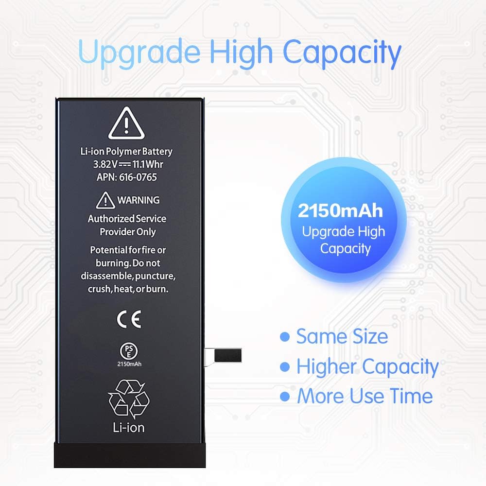 Battery Replacement for iPhone 6S, COSOOS 1715 mAh Standard Capacity Battery with Complete Professional Remove Tool Kits and Instruction Compatible with iPhone 6s A1633, A1688, A1700 (UL Certified)