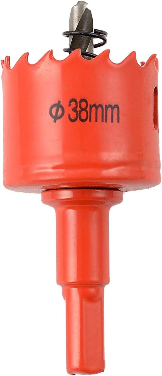 Hole Saw 38 mm, 25 mm Bi-Metal Cutting Depth HSS M 42 Hole Cutter for Cutting Wood Plastic, Drywall, Plasterboard and Soft Metal Sheet - Image 3
