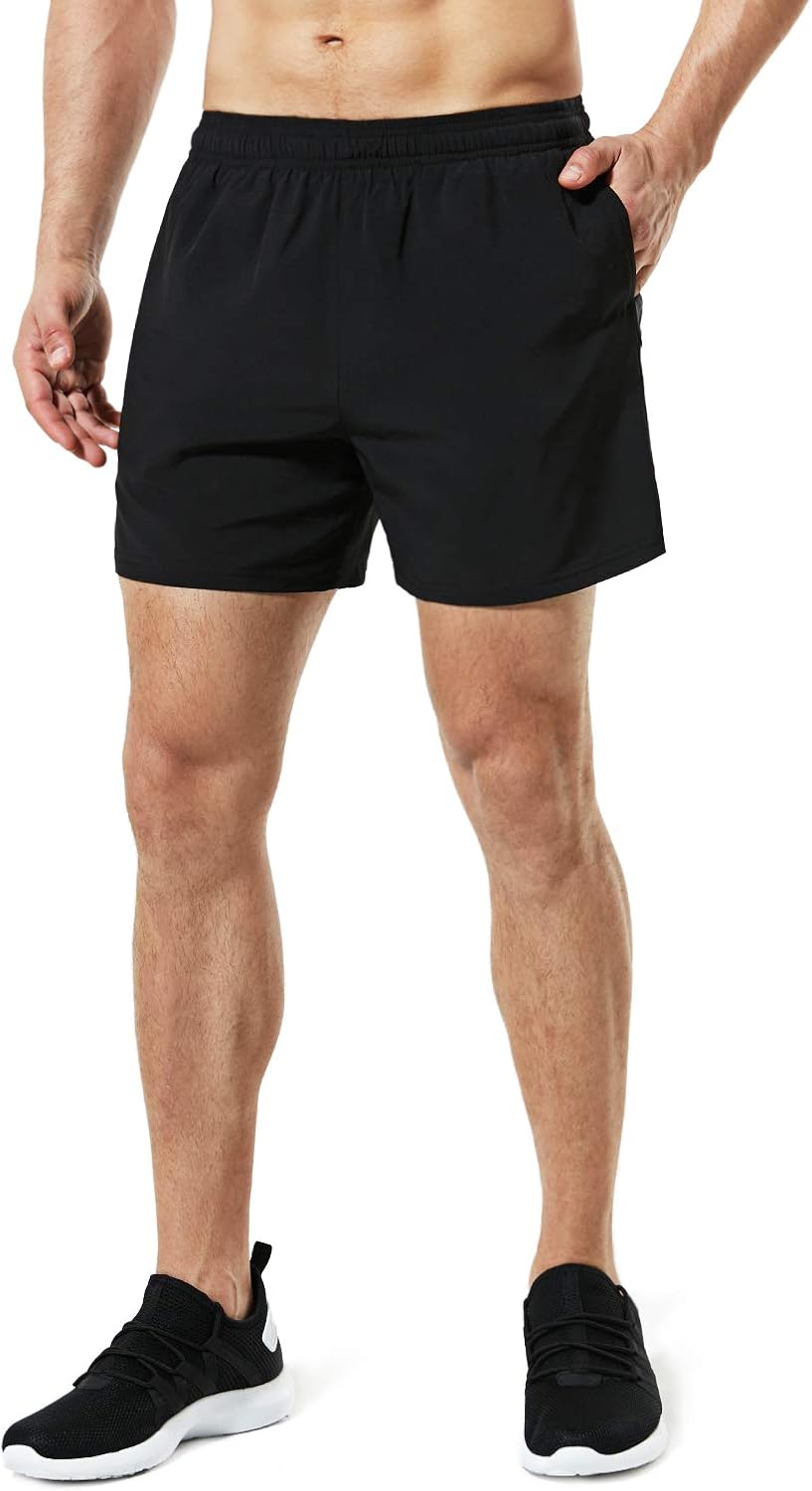 TSLA Men's Active Running Shorts, Training Exercise Workout Shorts, Quick Dry Gym Athletic Shorts with Pockets: Clothing