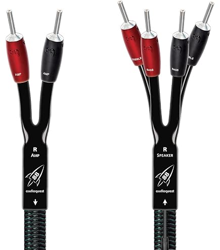 Amazon.com: AudioQuest Rocket 44 Single BiWire Speaker Cables with