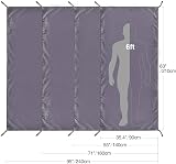 REDCAMP Ground Sheet 90x210cm Waterproof Tent Footprint Underlay view 6