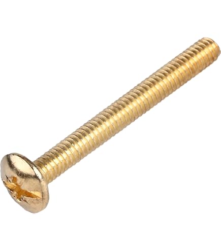 M3 x 6mm Machine Screw Slotted Cheese in solid Brass - ISO 1207 (DIN 84