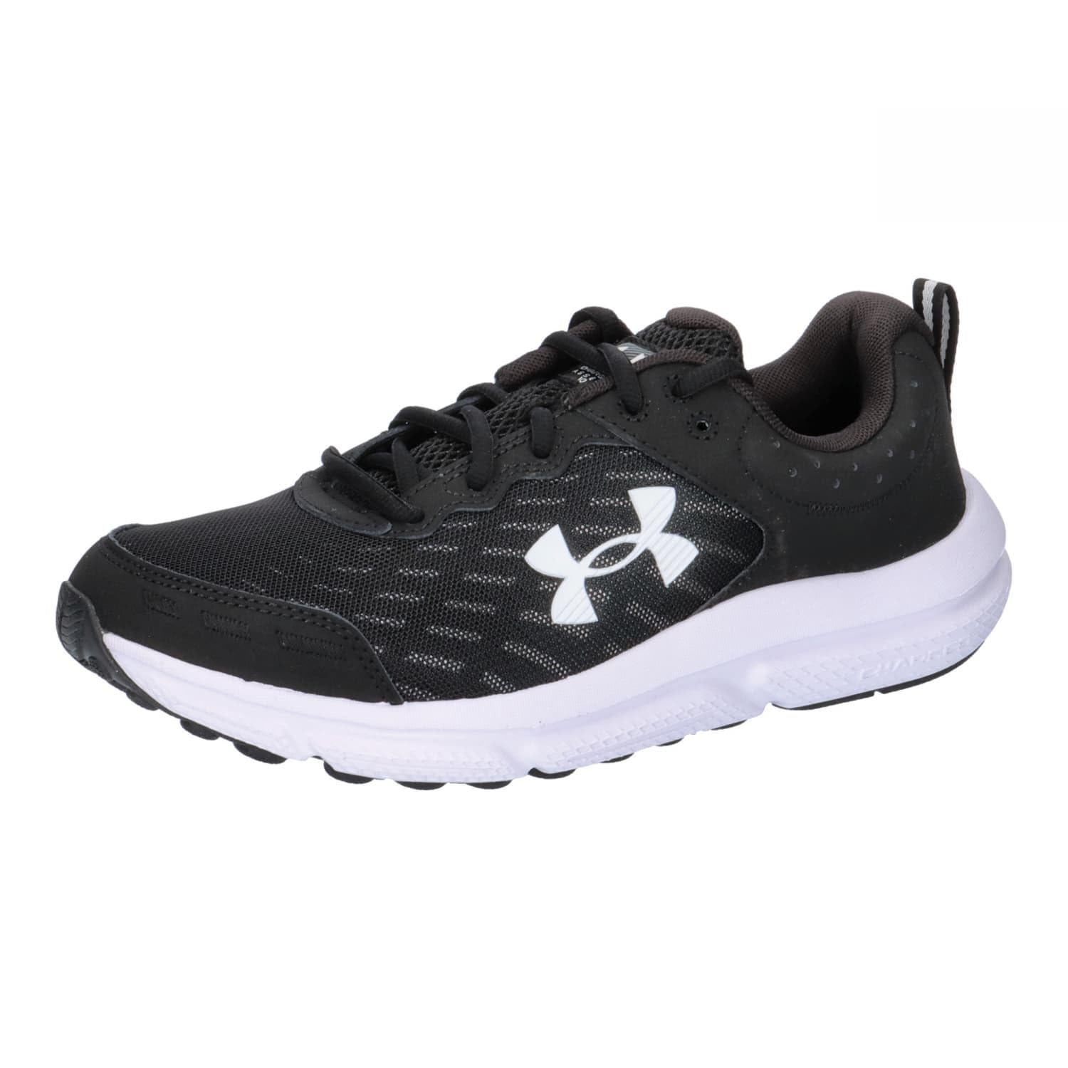 Under Armour Men's Charged Assert 10, Black/Black/White, 14 Wide Image