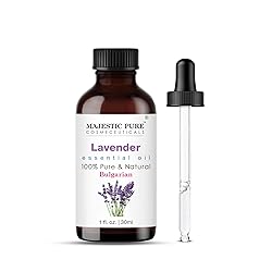Majestic Pure Lavender Essential Oil with Glass