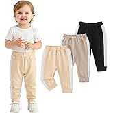Aura Vane Baby Girl Pants 3 6 9 12 18 24 Months Baby Pants 2T 3T 3 Pack Toddler Leggings Sweatpants Infant Girl Leggings
