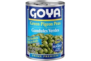 Goya Green Pigeon Peas Low Sodium, 15 oz, 2-Pack
