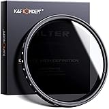 K&F Concept 55mm Slim HD Multi-Coated Variable Polarizing Fader ND Neutral Density Adjustable ND2 to ND400 Lens Filter for Di