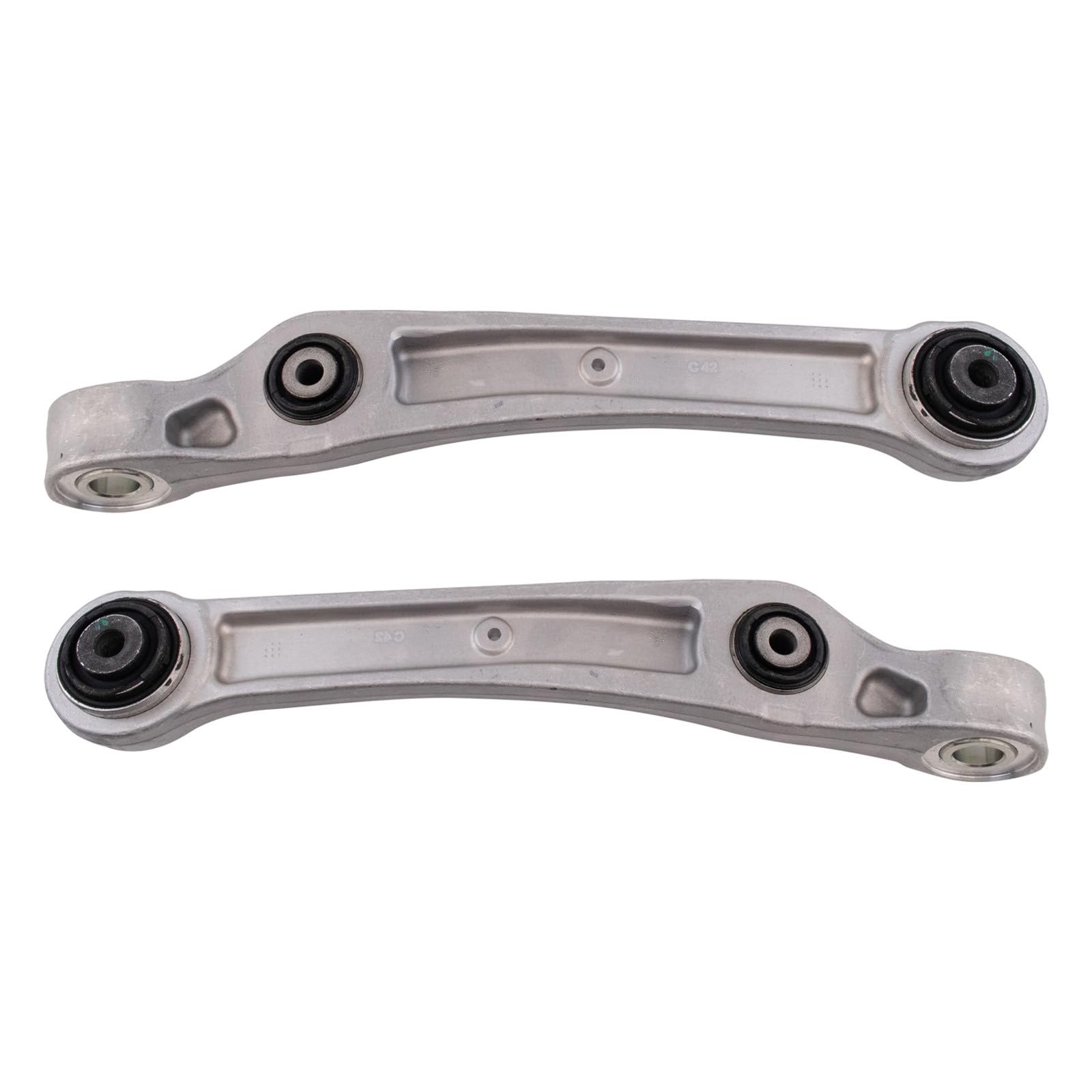 TRQ Front Lower Forward Control Arm Set Driver and Passenger Side 2 Pieces Compatible with 2017-2020 Audi Q7 2019-2021 Audi Q8 2019 Audi e-tron Quattro 2020 Audi e-tron Sportback Image