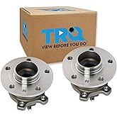 TRQ 2 Piece Rear Wheel Bearing & Hub Assembly Set with ABS Sensor Compatible with 2015-2018 Volvo S60 2014-2016 S80 V60 XC70