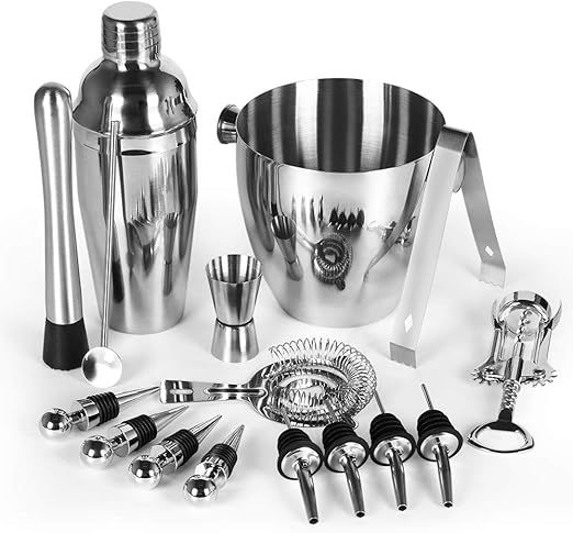 cocktail shaker and ice bucket set