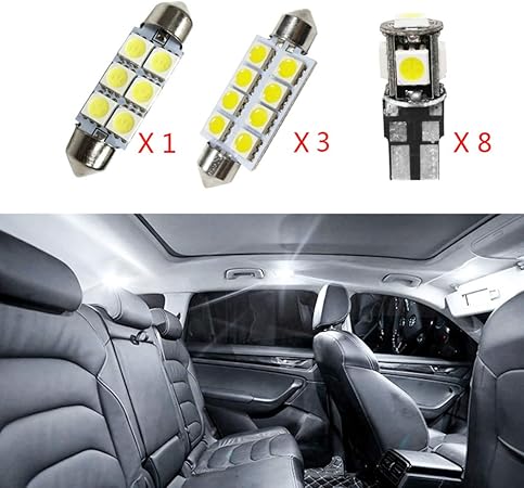 Amazon Com For Bmw 3 Series 318 3 3i 325 335 E90 E92extremely Bright Super Bright Led Chipset Bulbs For Car Interior Lights Dome Light Replacement Bulbs White 12pcs Automotive