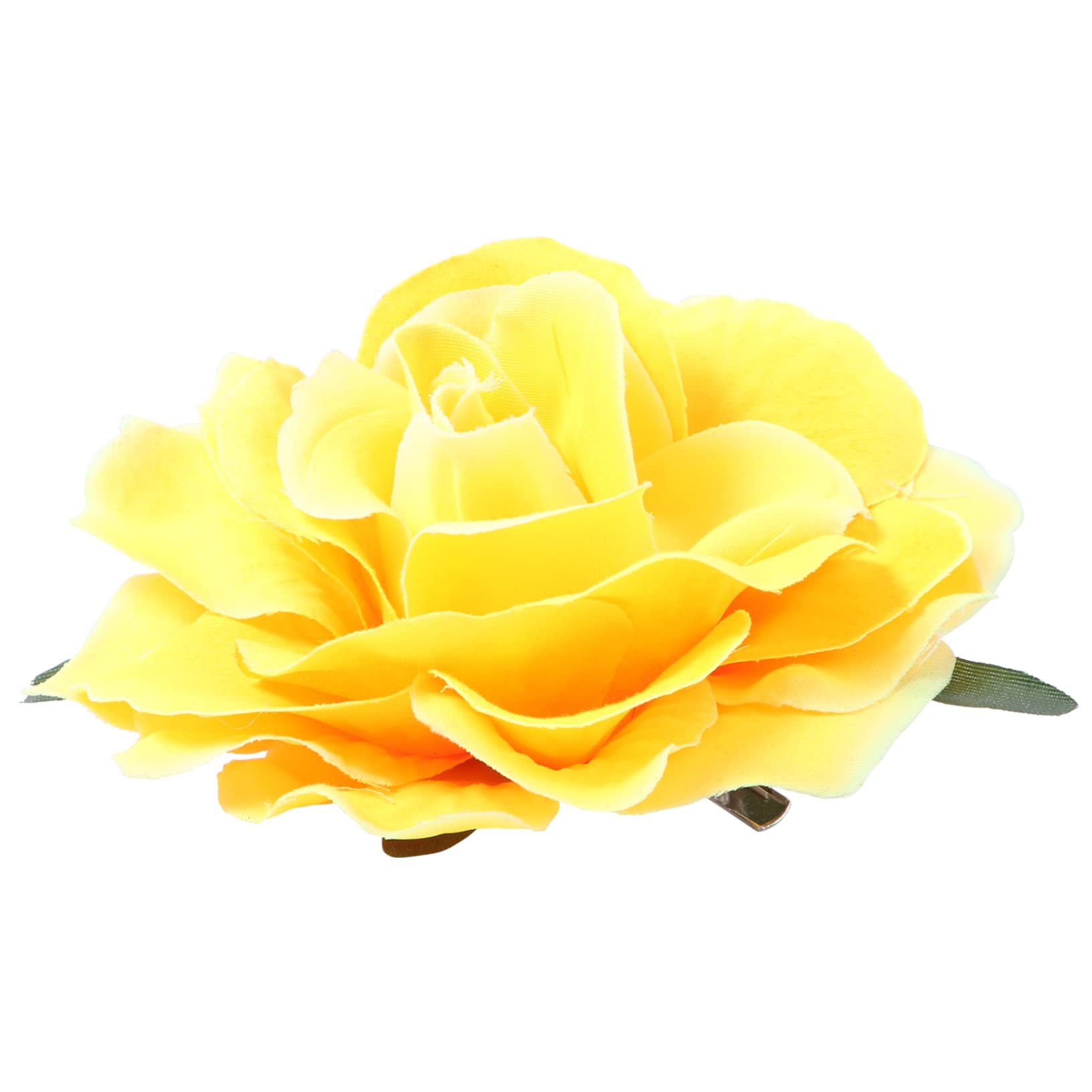 Mikinona Rose Flower Hair Clip Brooch Pin Yellow Accessories for Weddings Parties Special Events Design for Girls Women