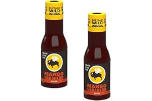 Buffalo Wild Wings Mango Habanero Sauce - Pack of 2 - Elevate you Sauce Game - Feel the Burn with Mango Habanero - Two Sensations One Bottle
