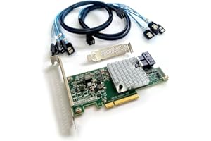 SXTAIGOOD 9300-8I SAS3008 12Gbps SATA/SAS 8-Port HBA IT Mode ZFS FreeNAS unRAID+2*SFF-8643 SATA Cable