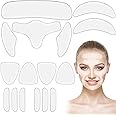 Maitys 16 Pcs Silicone Face Patches, Reusable Soft and Comfortable, Anti Wrinkle Patches Gel Pads Reduce Frown & Smile Lines Forehead Cheek, Lip, Eye, Neck, Chin, Chest Wrinkles Treatment
