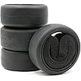 hobbysoul 4pcs RC 1/10 On Road Slick Tire Rubber Tyre Fit for 1:10 Touring Drift Car Wheel Rim …