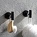 Hoooh Matte Black Towel Hook, SUS 304 Stainless Steel Coat/Robe Clothes Hook for Bath Kitchen Garage Wall Mounted (2 Pack), B100-BK-P2