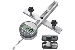 HDLNKAK Table Saw Digital Dial Indicator Gauge, for Aligning and Calibrating Work Shop Machinery Like Table Saws, Band Saws and Drill Presses