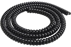 Gorilley 6 Piece 1M E-Bike Cable Pipe Protection Spiral Wrap Winding Cable Wire Protector Cover Tube Black TPU for Scooter Mo