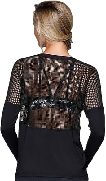 women's mesh long sleeve top