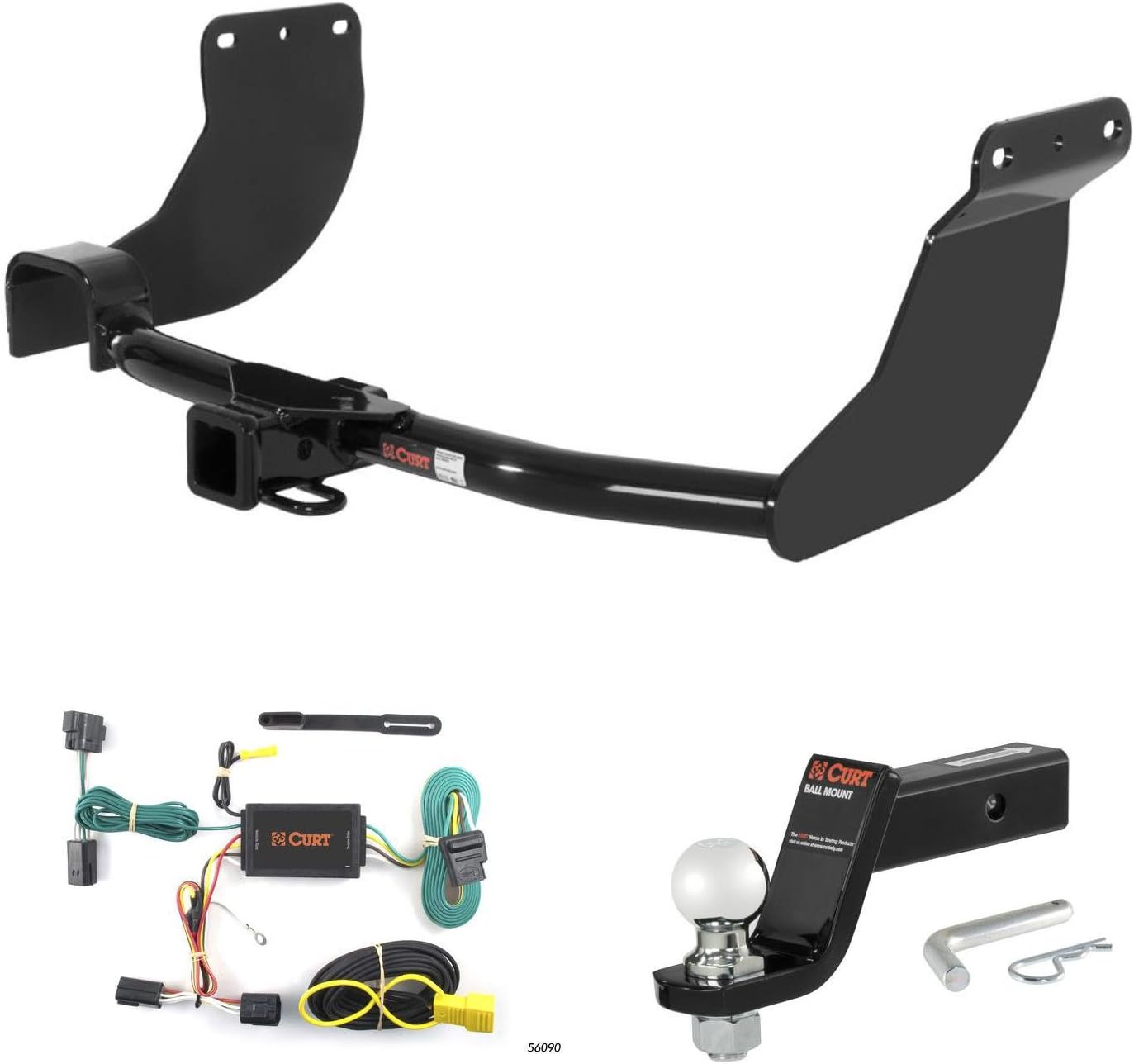 CURT Trailer Tow Package w/ 2 5/16" Ball Mount w/ 4" Drop