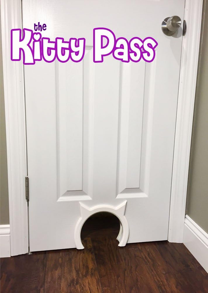 The Kitty Pass Interior Cat Door Hidden Litter Box Pet Door for Cats up to 21 lbs Pet Box : Pet Supplies