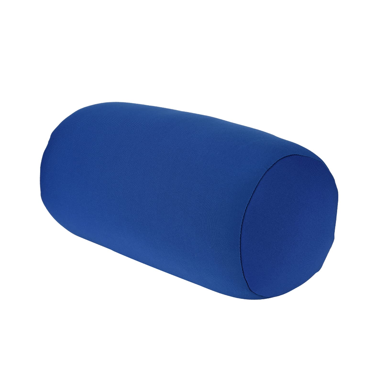 EBTOOLS Round Neck Pillow,Lower Back Support Cylinder Microbead Roll,Smooth Soft Touch Fabric,Tube Cervical Support for travel or in home,30×14CM (Blue)