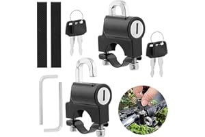 TLPCRKI 2 Pcs Helmet Locks for Motorcycles,Motorcycle Helmet Lock Motorbike Accessories,Bike Helmet Lock for Motorbikes Helmet Lock for 22-24mm Handlebar Motorcycle Helmet Lock(Black)