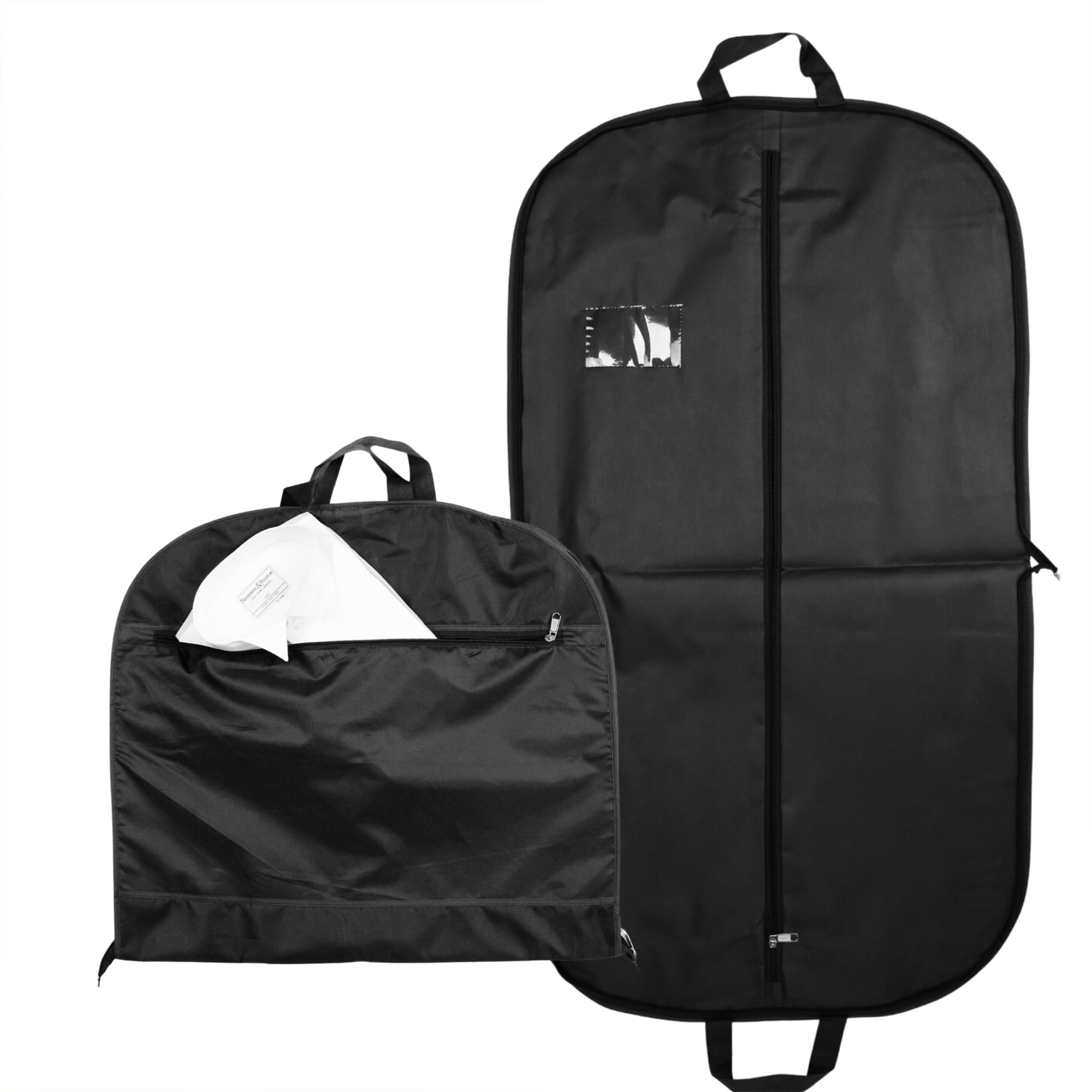 Hoesh UK - Black 44" Waterproof Mens Suit Garment Protection Carrier - clothes bags, suit bag for men, travel garment bags, suit covers, moth proof garment bags, suit carriers for men for travel