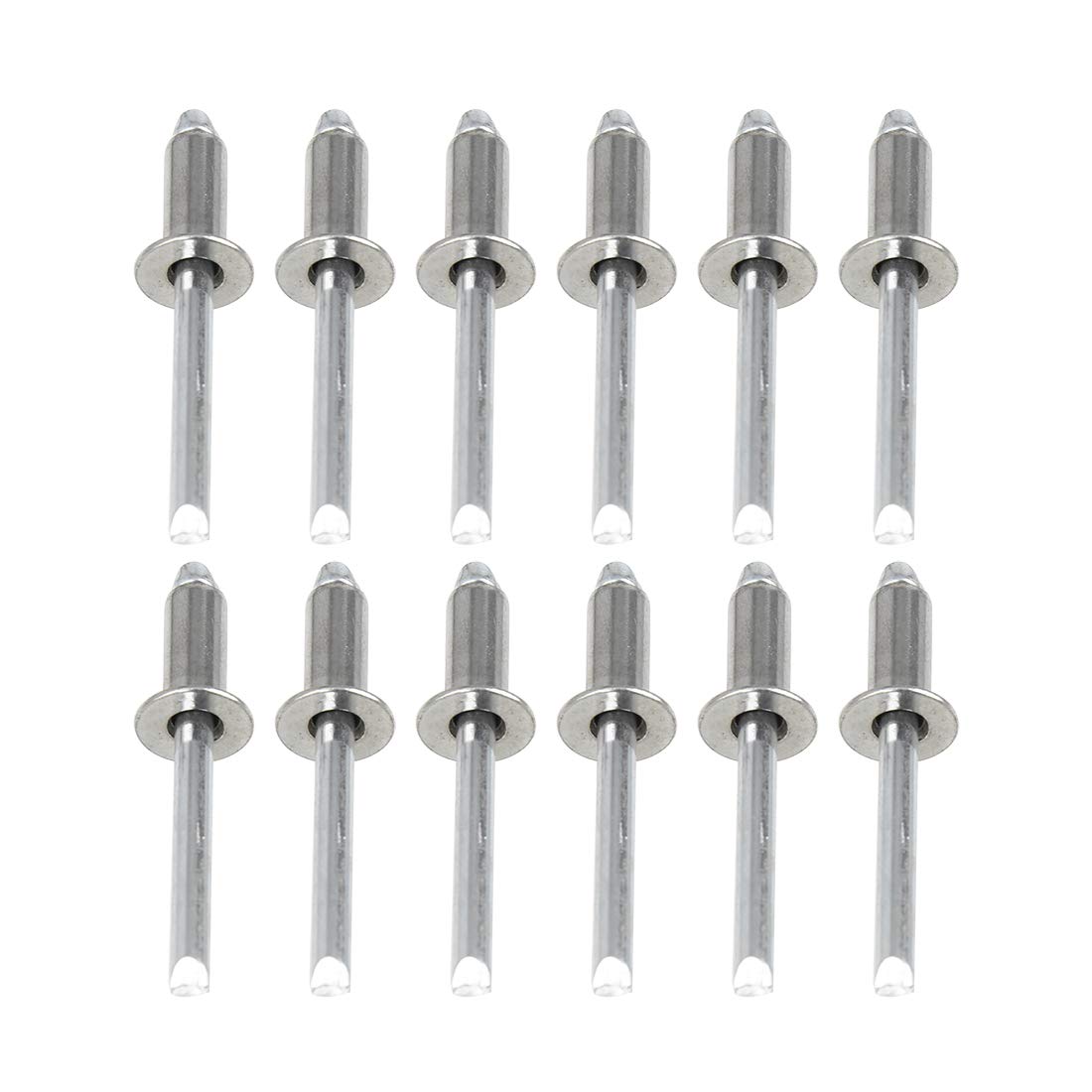 X AUTOHAUX 12pcs 6.4mm x 16mm 304 Stainless Steel Blind Rivets for Car