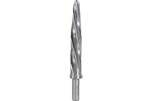 Jerax tools 3/4" Bridge/Construction Reamer, M2 HSS Taper Chucking Reamer Drill Bit for Steel Alloy Aluminum Metal Wood Plastic, 1/2” Shank Chuck, Spiral Flutes, to Enlarge/Align Holes, 19mm