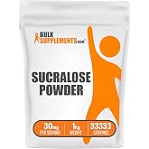 BulkSupplements.com Sucralose Powder - Sugar Alternative - Zero Calorie Sweetener - Artificial Sweeteners - Keto Sweetener, 30mg per Serving, 1kg (2.2 lbs) (Pack of 1)